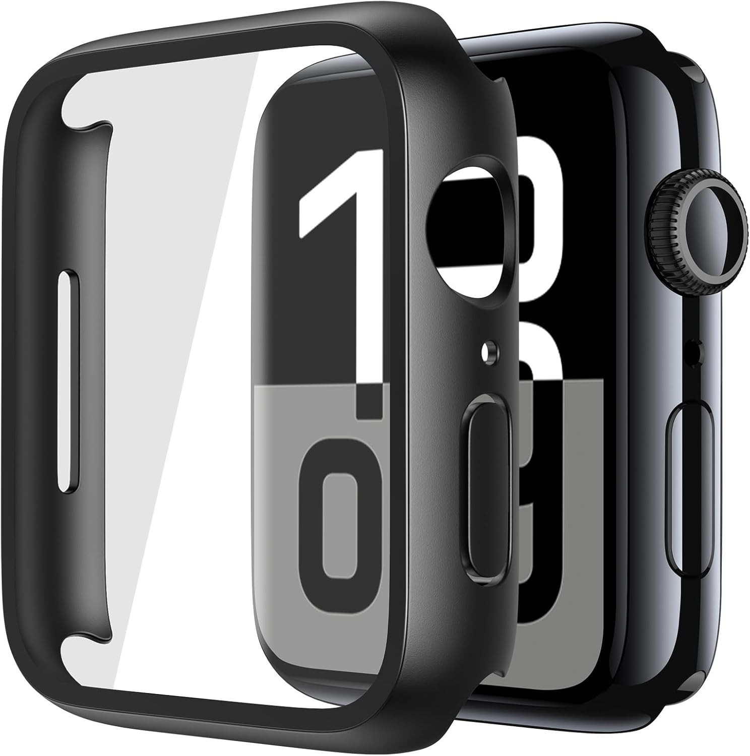 2 Pack Tempered Glass Case Compatible for Apple Watch Series 11 (2025) Series 10