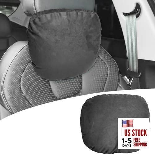1 Pack Universal Car Headrest & Neck Support Pillow Soft Auto Seat Black