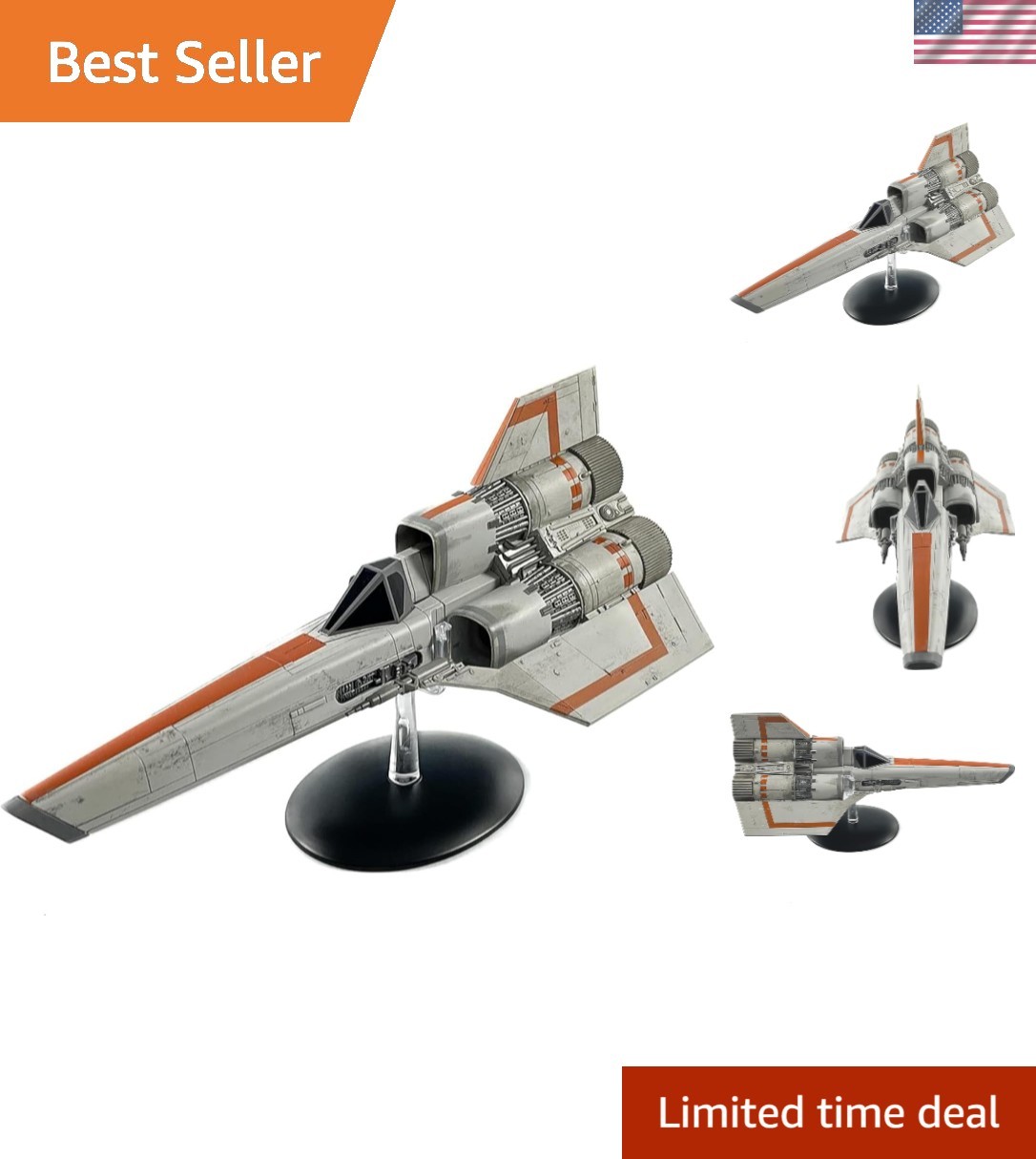 Iconic Battlestar Galactica Die-Cast Ship Replica - Classic Wall Hanging