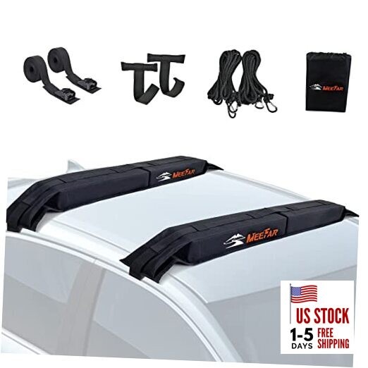  Universal Car Soft Roof Rack Pads Luggage Carrier System Use without Cross Bar