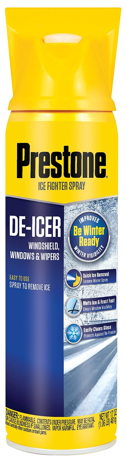 PRESTONE AS244 Windshield De-Icer - 17 oz. Aerosol (Case of 6)