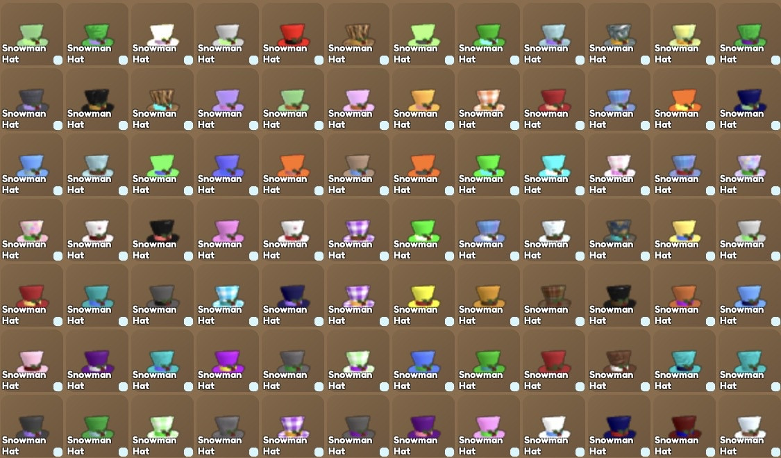 Wild Horse Islands - ❄️25x Random Winter Limited Snowman Hats Bundle❄️