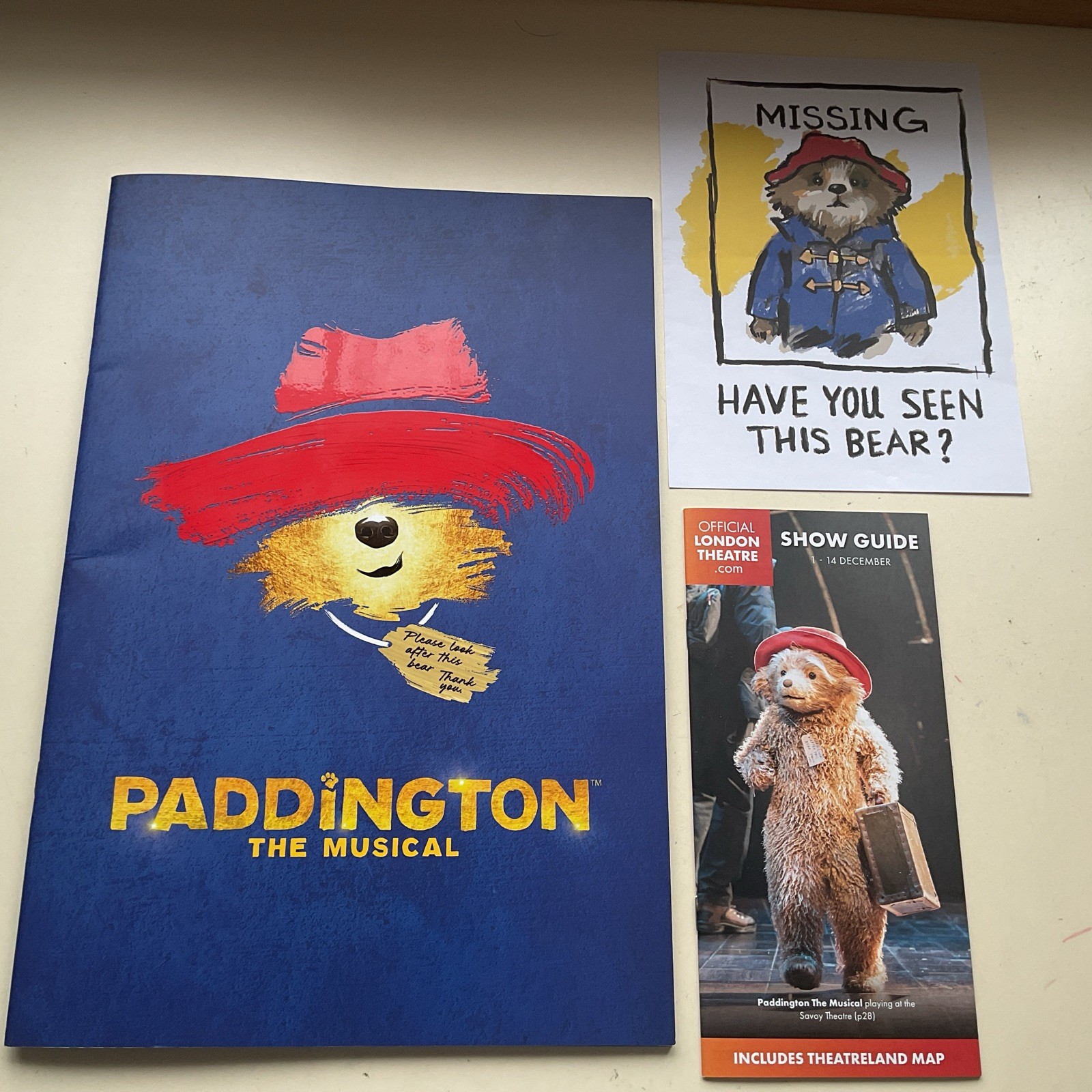 PADDINGTON The Musical Official Programme Savoy Theatre London 2025