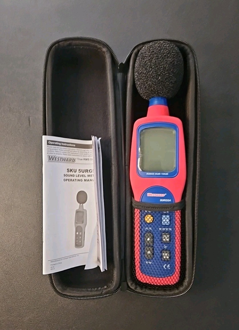 WESTWARD 5URG5 Digital Sound Level Meter,A & C Weighted 5URG5