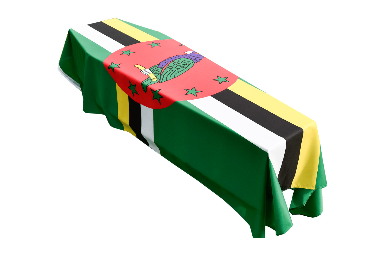 Dominica Flag Coffin Drape - Quick Dispatch