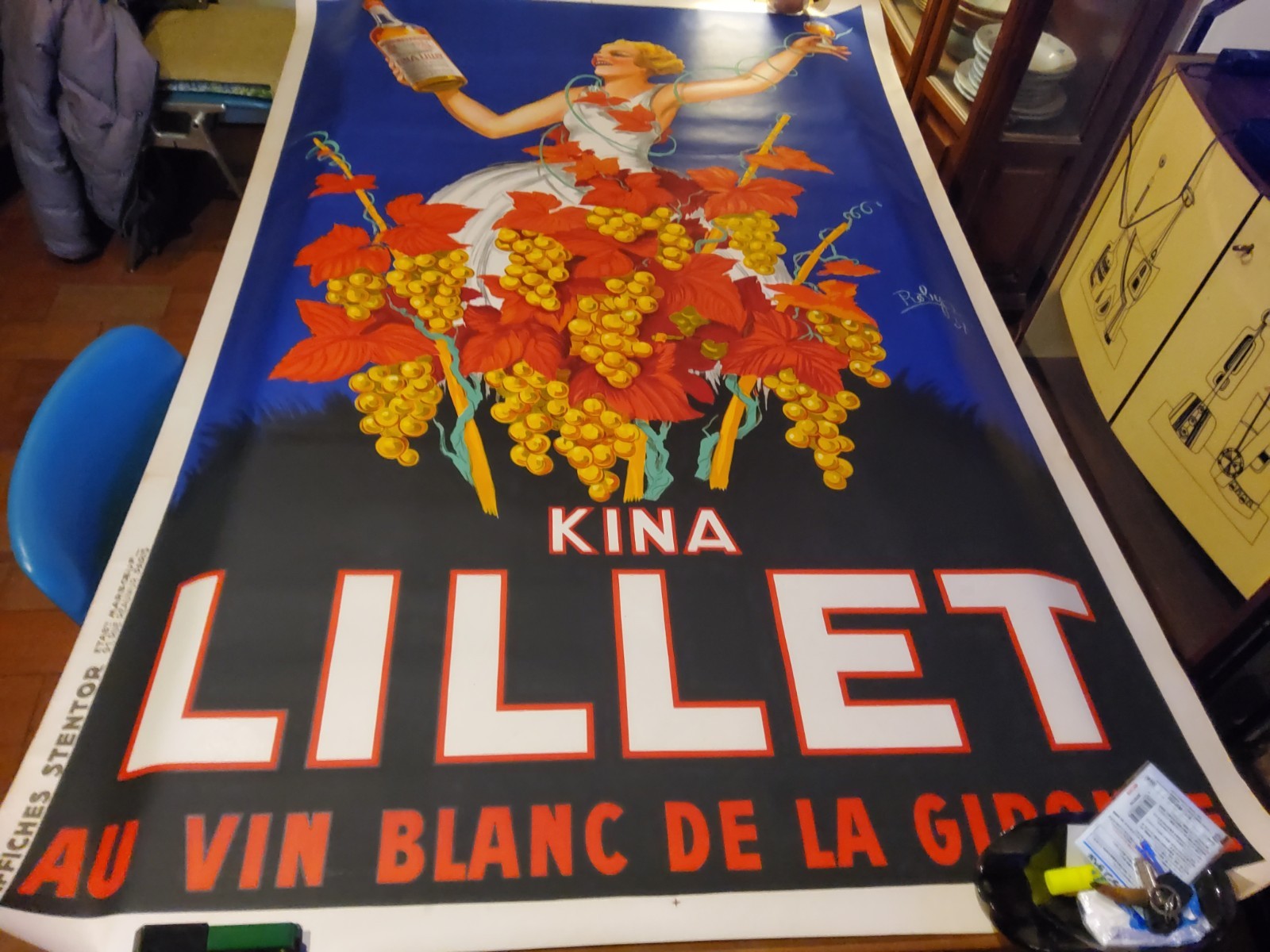ORIGINAL VINTAGE POSTER/POSTERS/MANIFESTO Kina Lillet by R.Wolff 1937