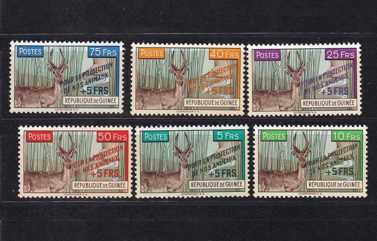 SA15h Guinea 1961 For Protection of Animals surcharged mint stamps