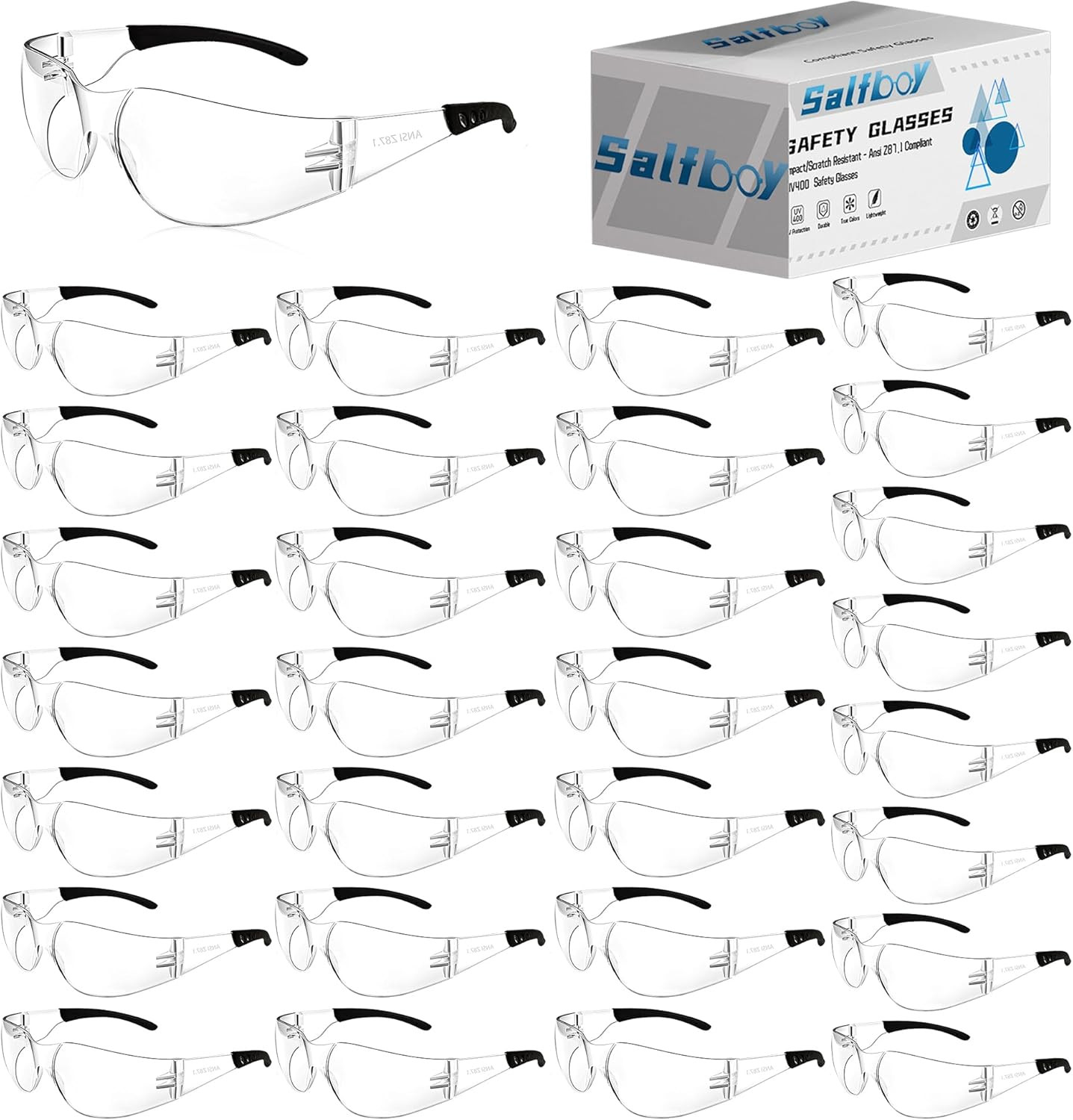 Safety Glasses Ansi Z87.1 Clear Safety Glasses Bulk Impact Resistant Lens Protec