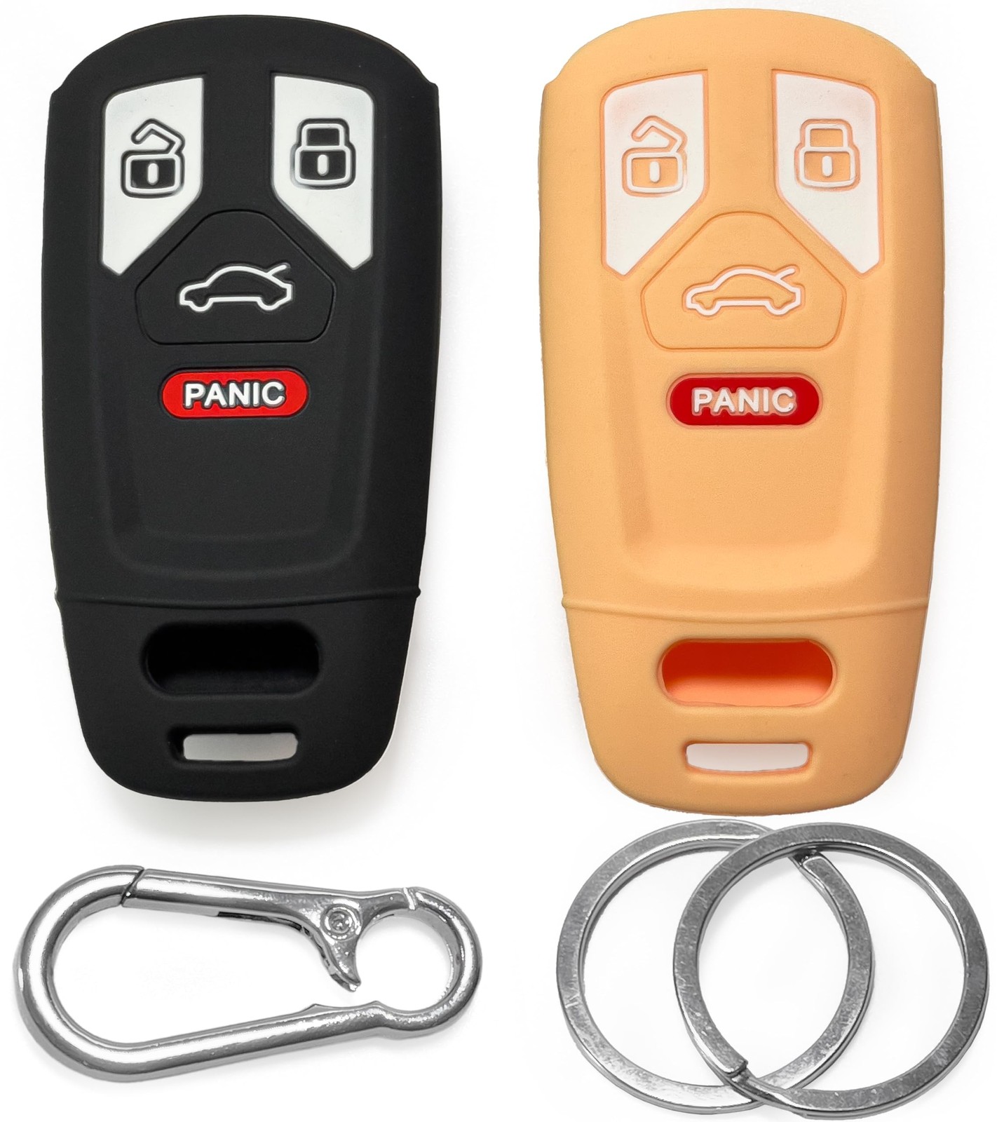 Click&Fit Silicone Key Fob Covers Compatible with Audi Q5 2018-2024, Q7 2017-...