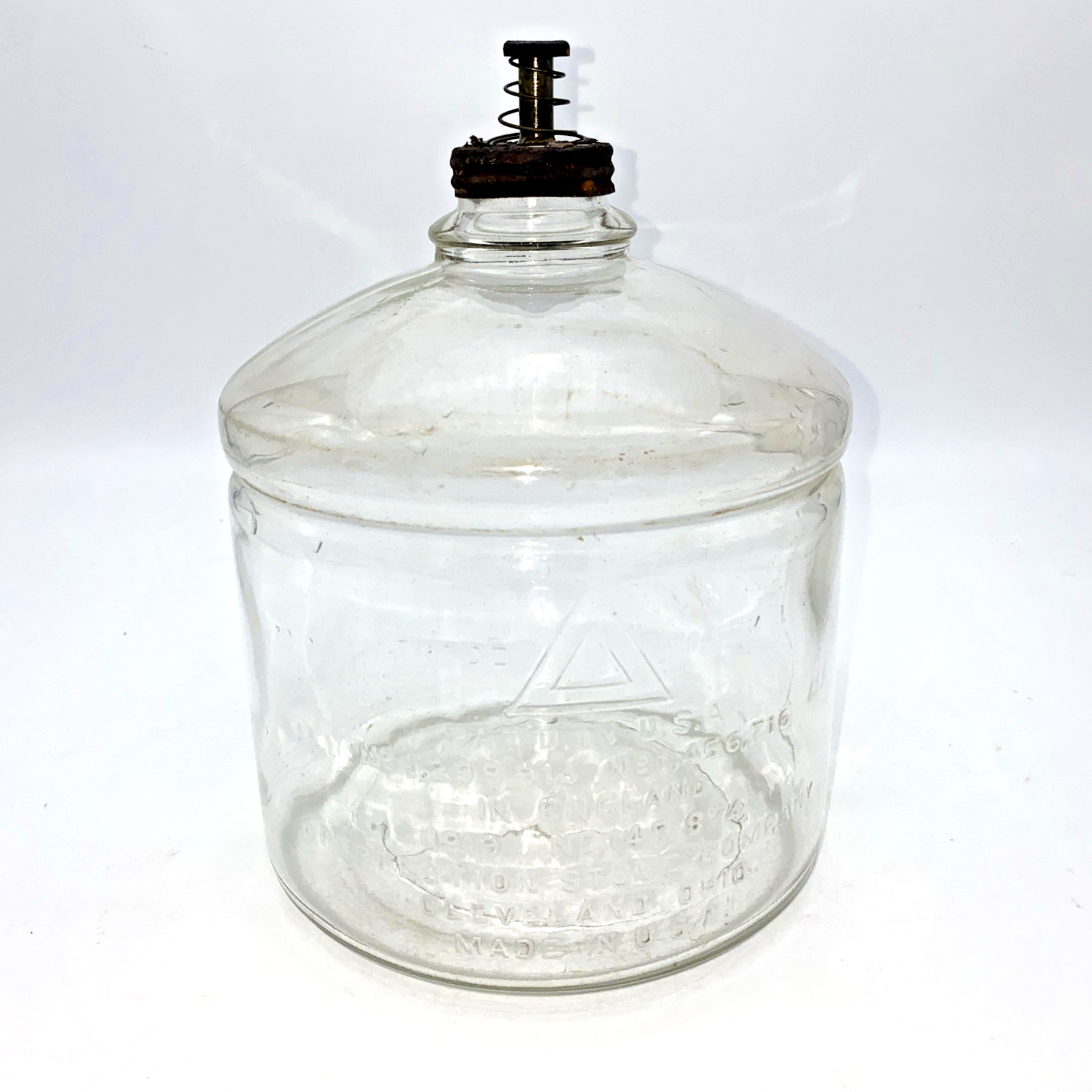 Antique Perfection Stove Co Glass Kerosene Dispenser Jar