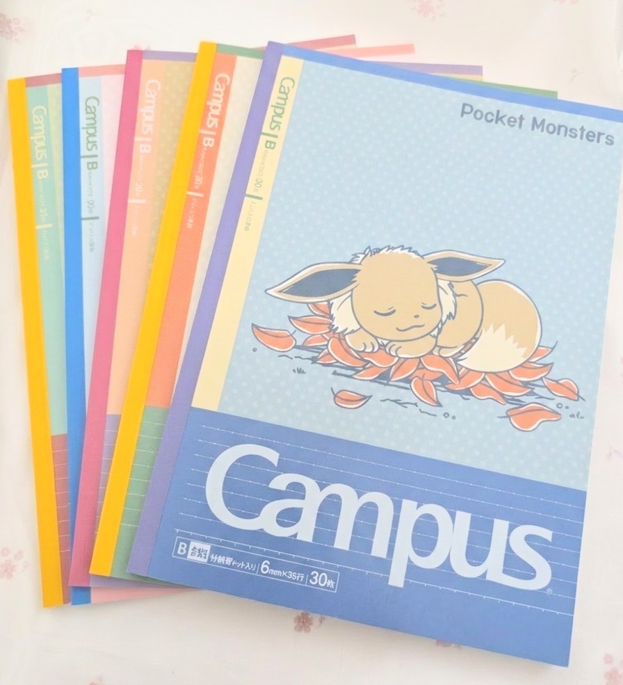 Pokemon Campus Notebook Kokuyo Semi B5 Dot Ruled Choose Design Pikachu Eevee Mad