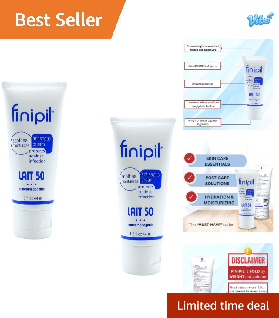Finipil Lait 50 – Antiseptic Post-Hair Removal Lotion, Soothes & Protects Ski...