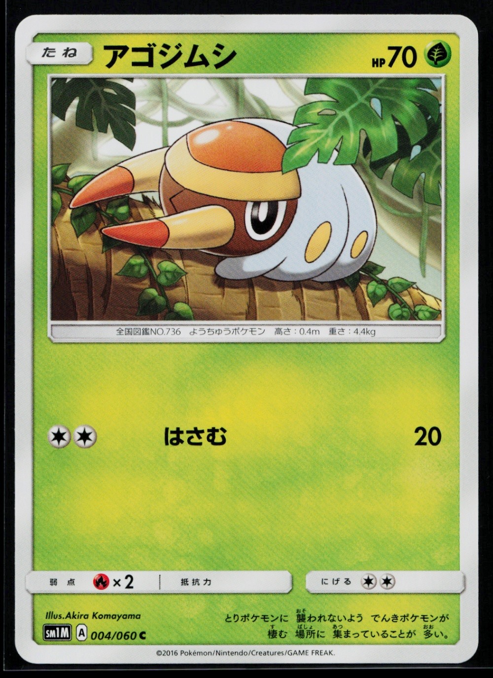Grubbin Common SM1M: Collection Moon 004/060 NM B1090