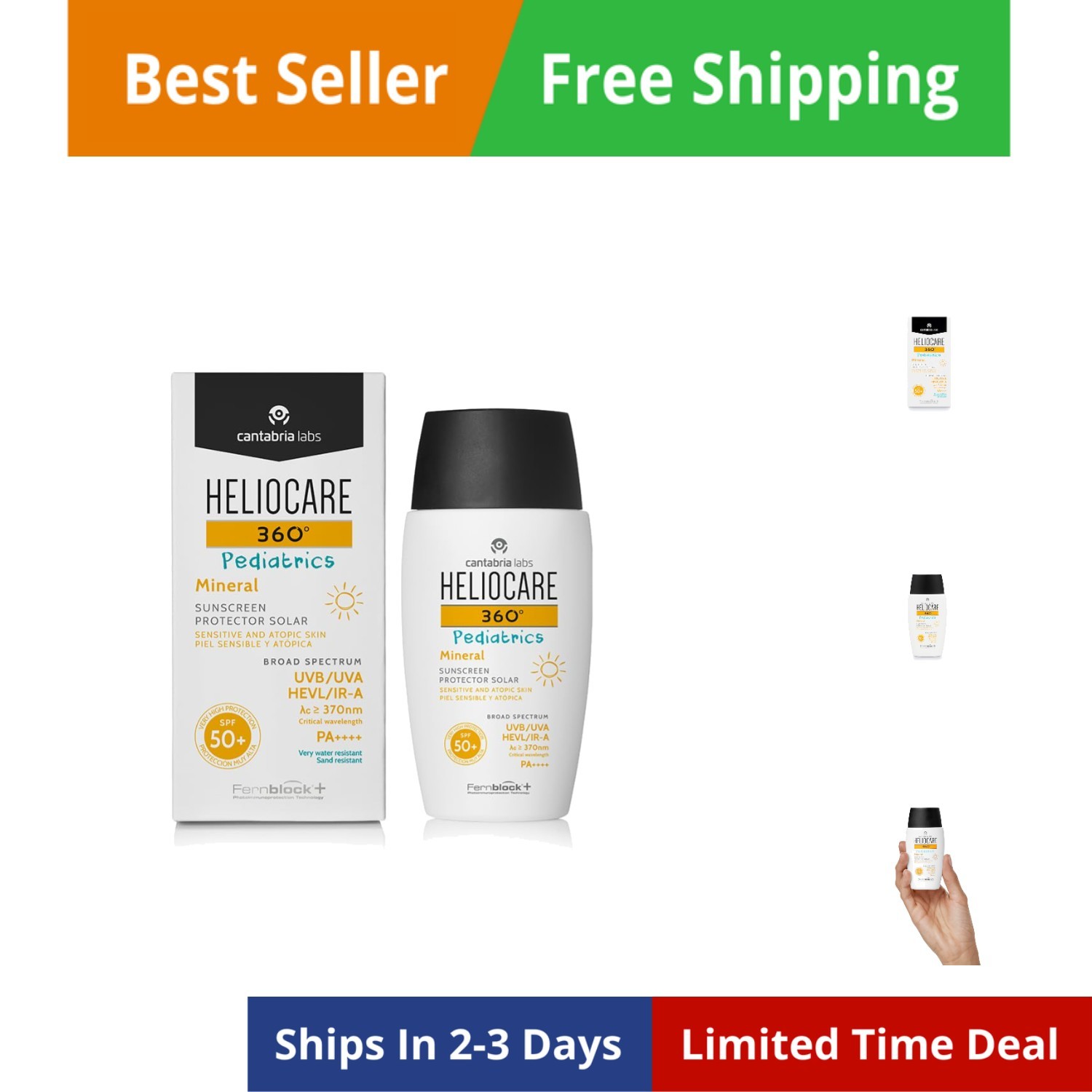 360 Pediatrics Mineral Sunscreen + 50ml