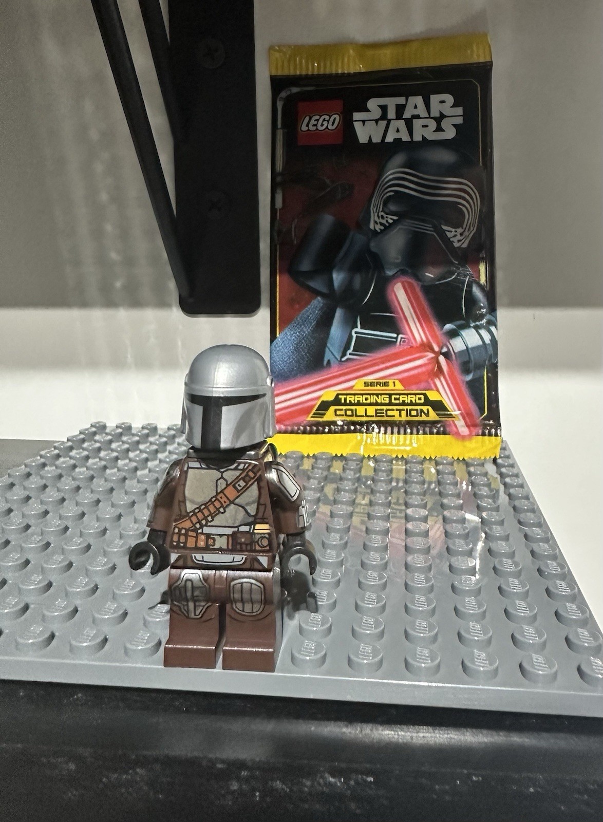 LEGO® Minifigure Star Wars sw1166 The Mandalorian/Din Djarin/Mando Silver Beskar