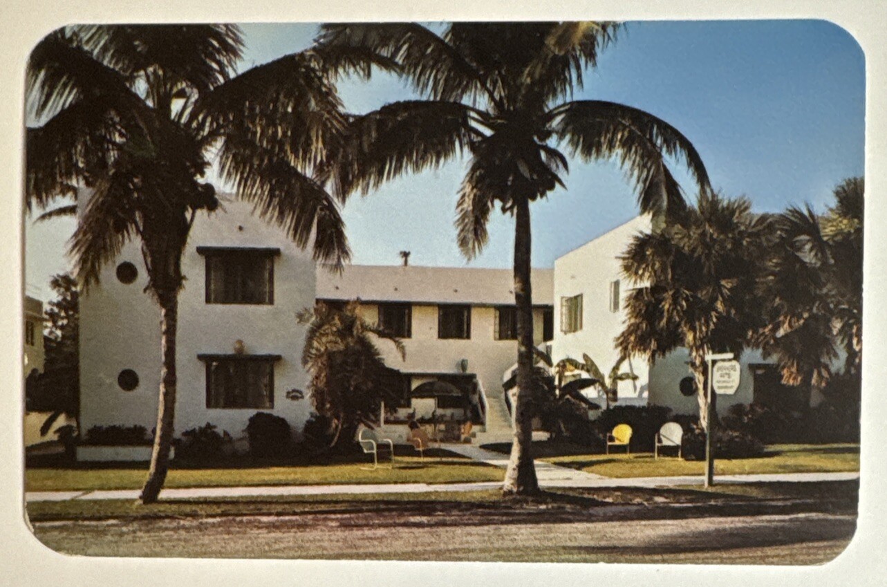 The Breakers Apartments Seville St Fort Lauderdale Florida FL Vintage Postcard