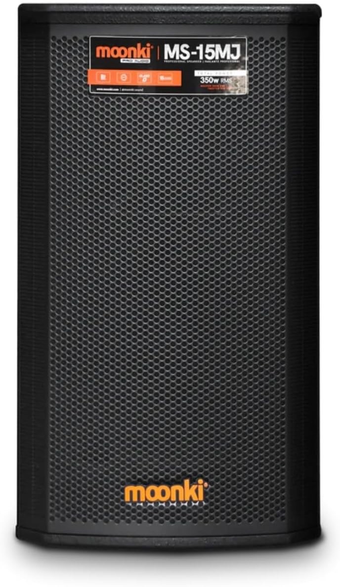 Moonki Sound MS-15MJ Pro Audio DJ Speaker 15-inch Woofer Class D Amplifier