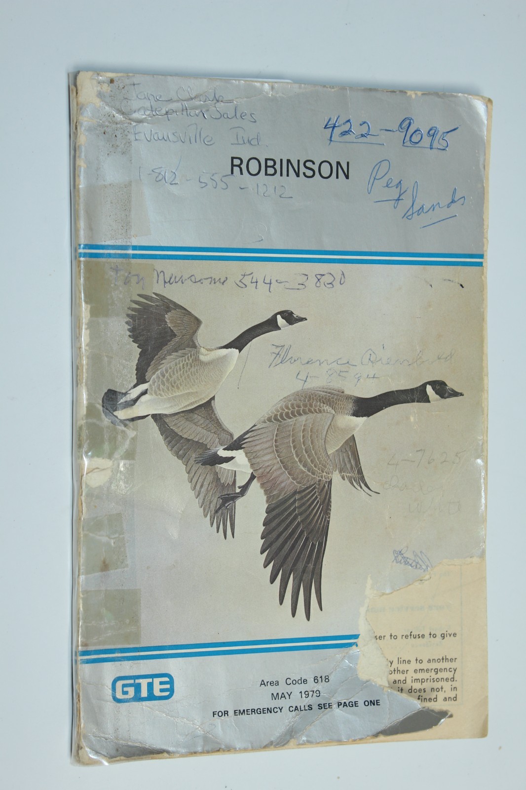 1979 Robinson Illinois IL GTE Telephone Book White & Yellow Pages Genealogy