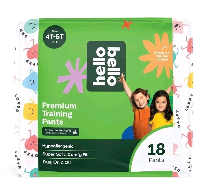 	Hello Bello Training Pants 4T-5T All About Feelings Design 18ct Jumbo Pack	57