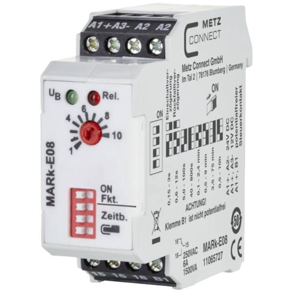 Metz Connect 11065727 MARk-E08 24V/AC Multifunctional Timed Relay, 24V