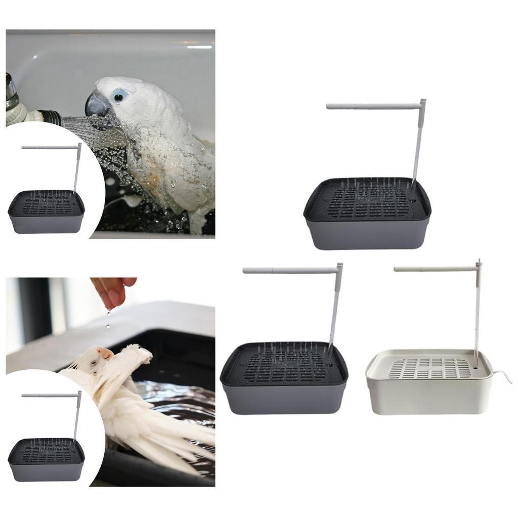Automatic Bird Bath Tub Bird Shower Fountain Indoor with Running Water Parakeet