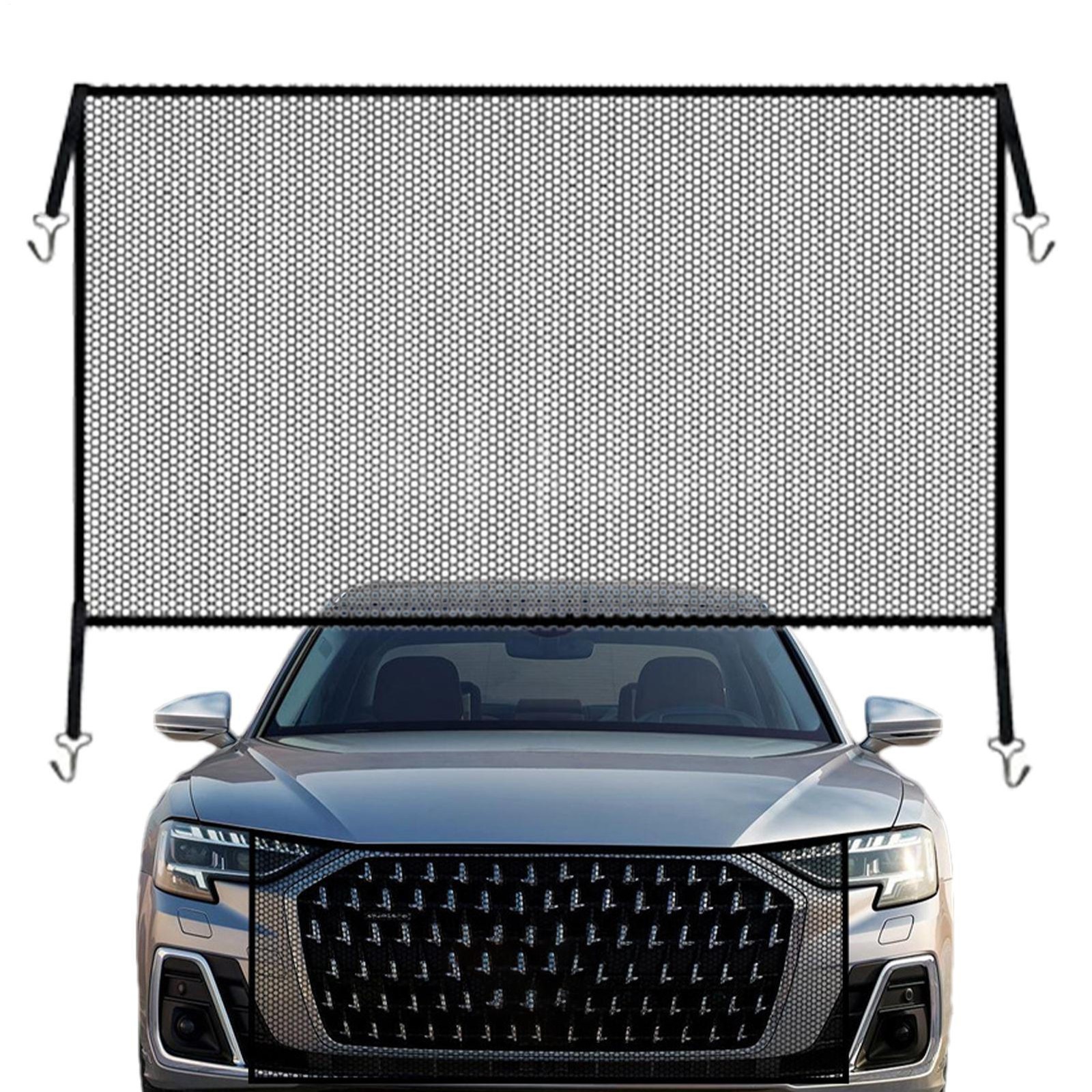 41"x33'' Mesh Grill Cover Car Front Bumper Fender Hood Vent Grille Net Universal