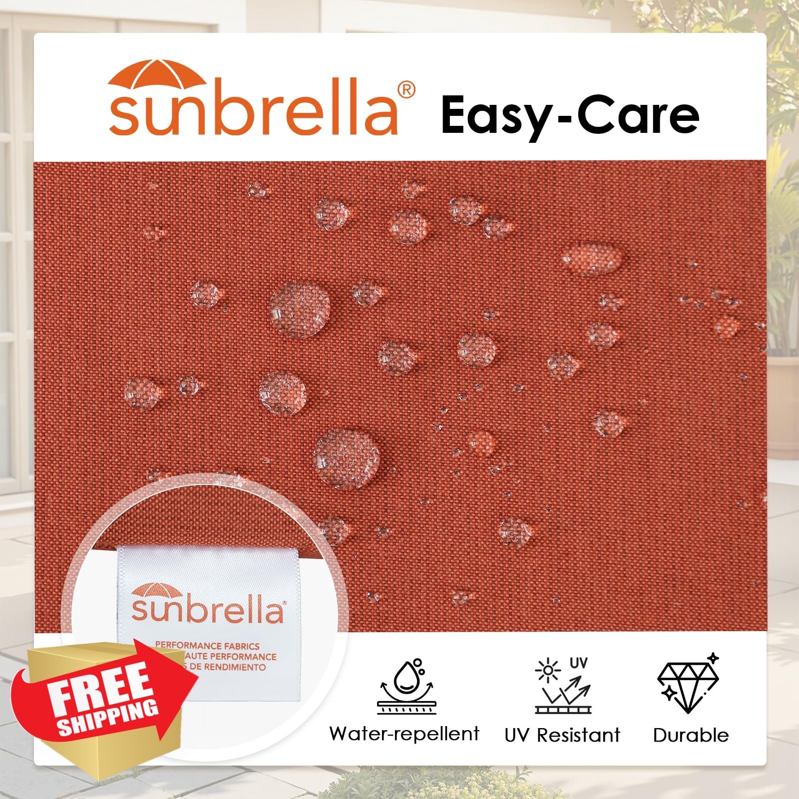 Supdurplus 17" Round Seat Cushion Set 4 Spectrum Grenadine Patio Furniture