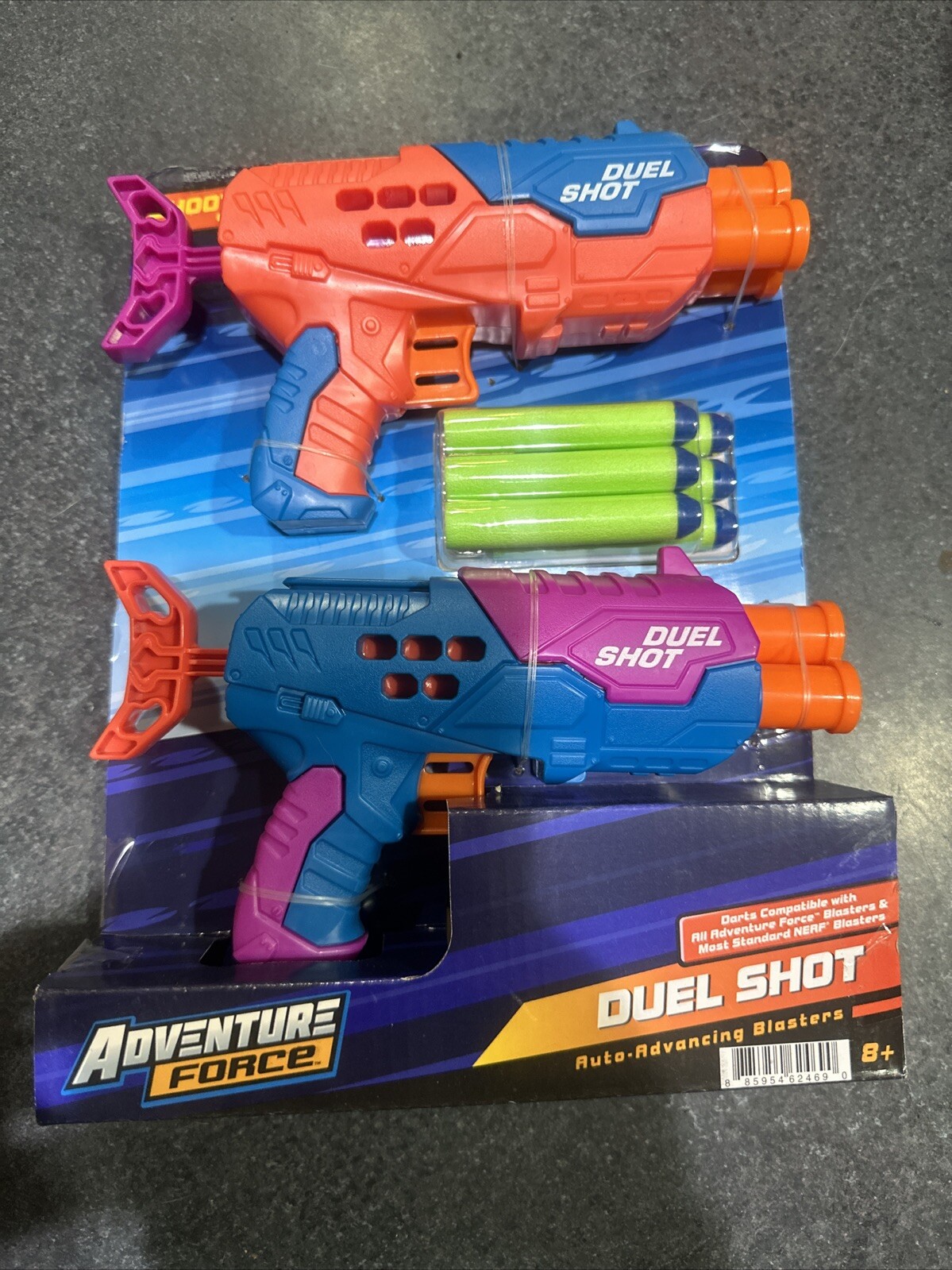 ADVENTURE FORCE DUEL SHOT FOAM DART BLASTERS SHOOTS UP TO 80 FEET BRAND NEW