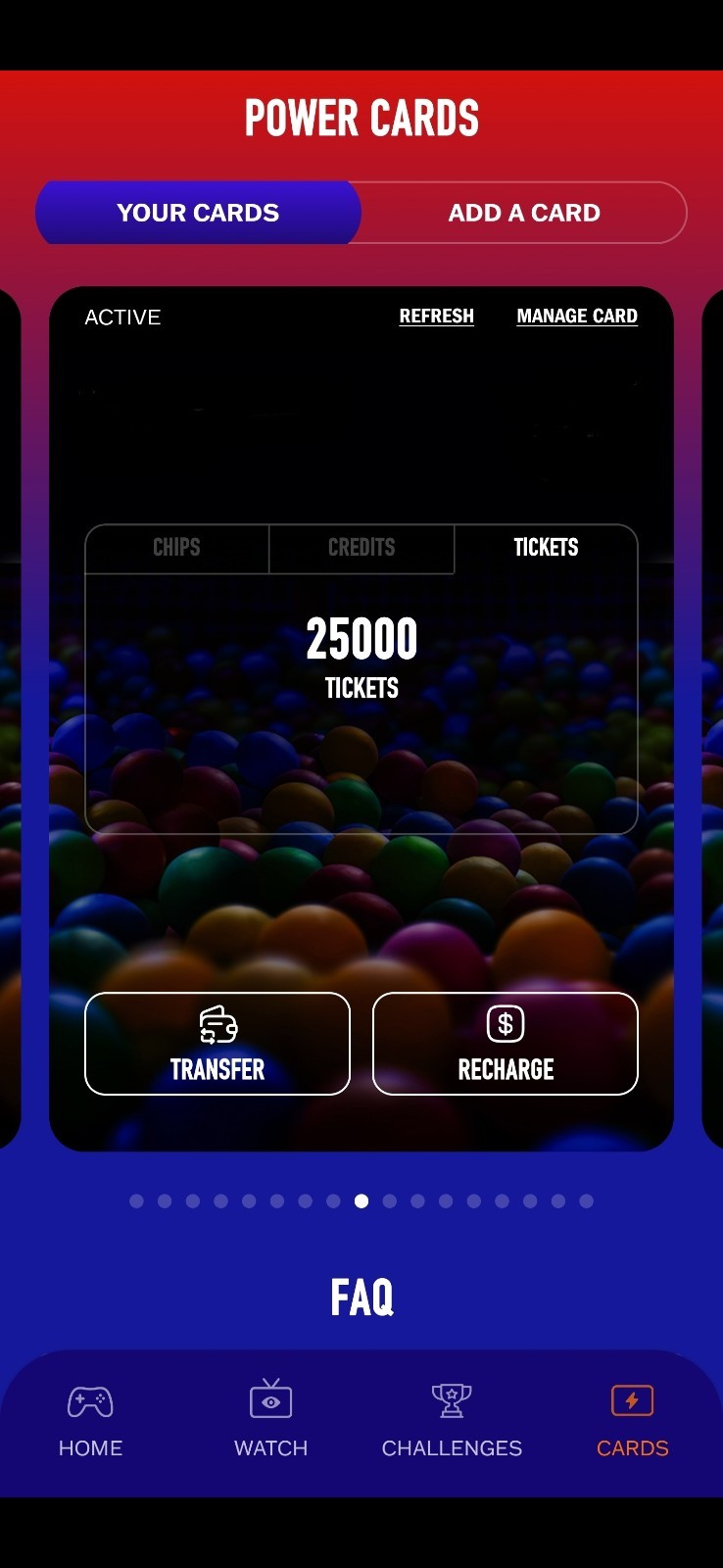 Dave and Buster's Power Card With 25,000 Tickets (No Expiration) 