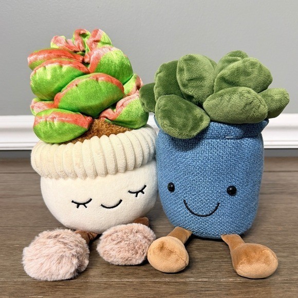 Greenhouse by Russ Plush Succulent Plant Stuffed Animal Toy Cute Kawaii Bundle