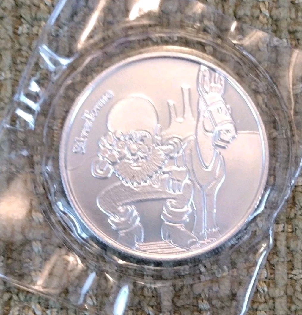 SilverTowne Rare Prospector and Donkey 1 Troy oz  .999 Fine Silver Round Sealed