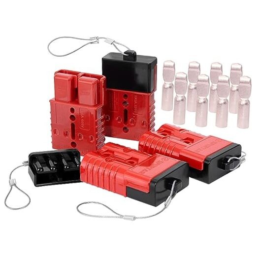  175A Battery Quick Connect/Disconnect, 1/0 AWG Wire Harness 175A(4 Pack) Red