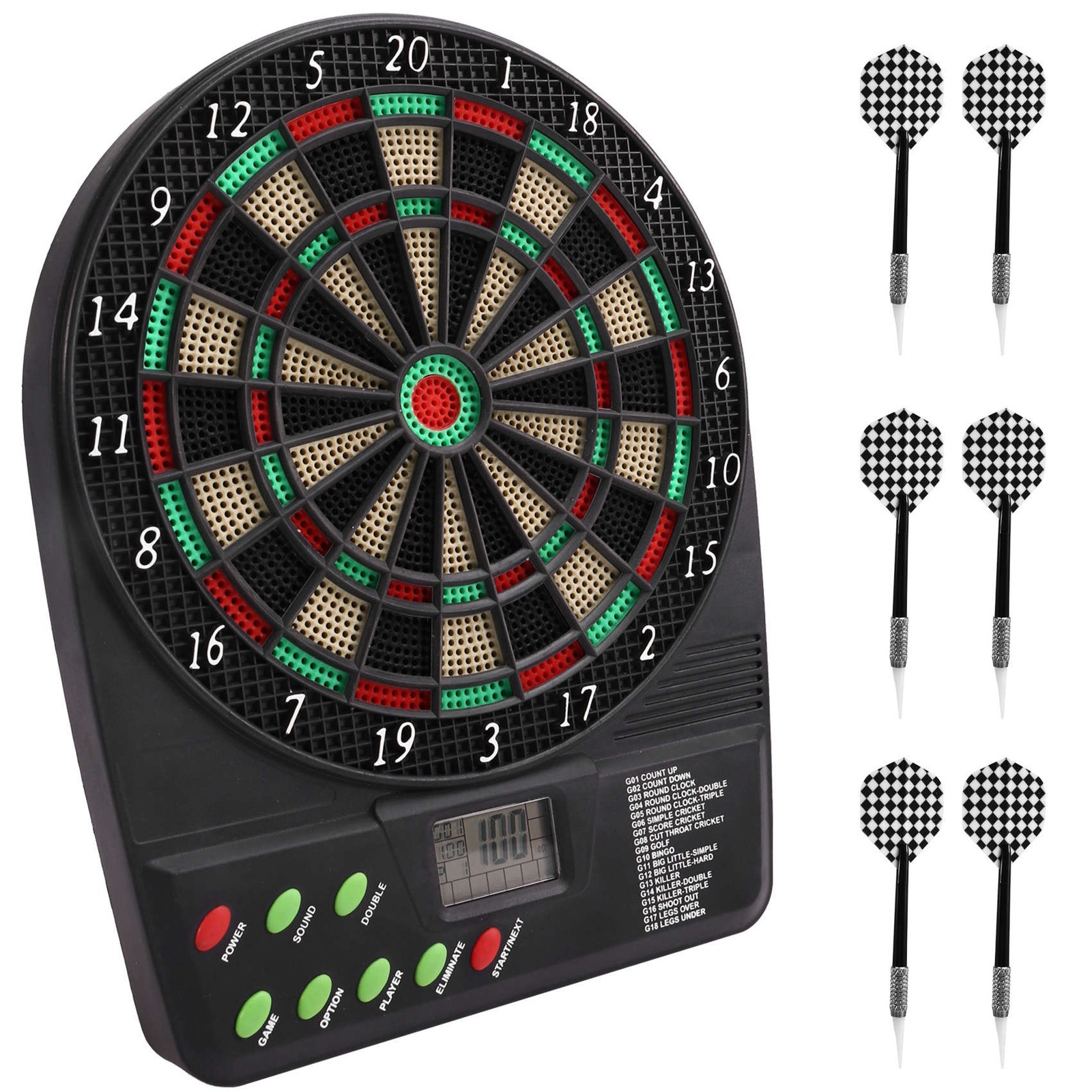 Electronic Dartboard -Game Set Automatic Scoring -Plate Board Sound7092