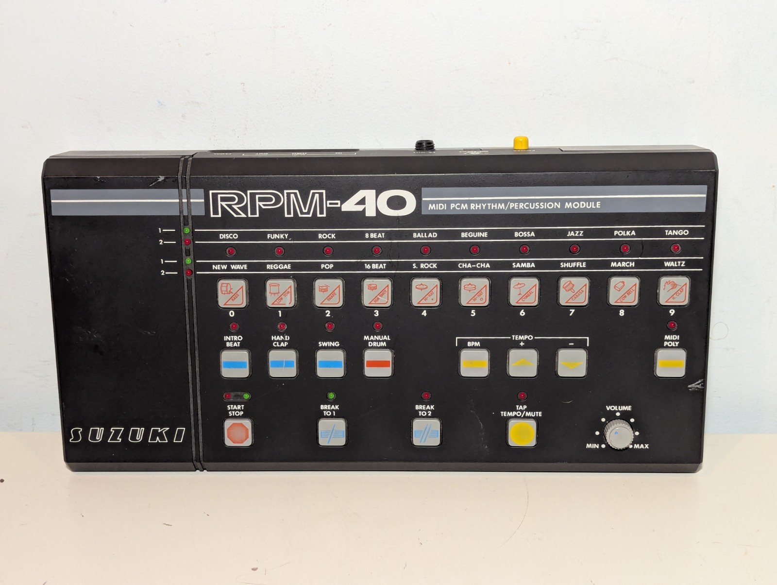 Suzuki RPM-40 Midi PCM Rhythm/percussion Module AS IS UNTESTED FOR PARTS