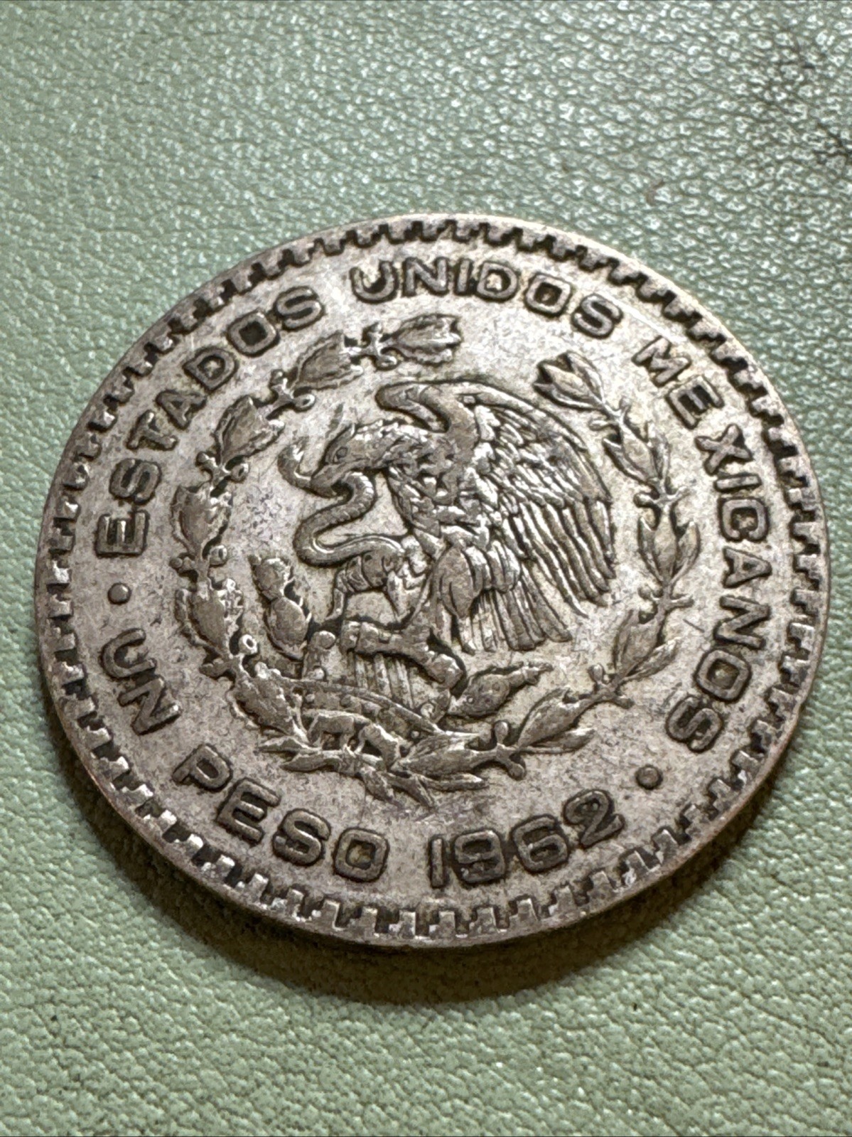 MEXICO - 1 Un Peso 1962 - Jose Morelos - Silver Coin