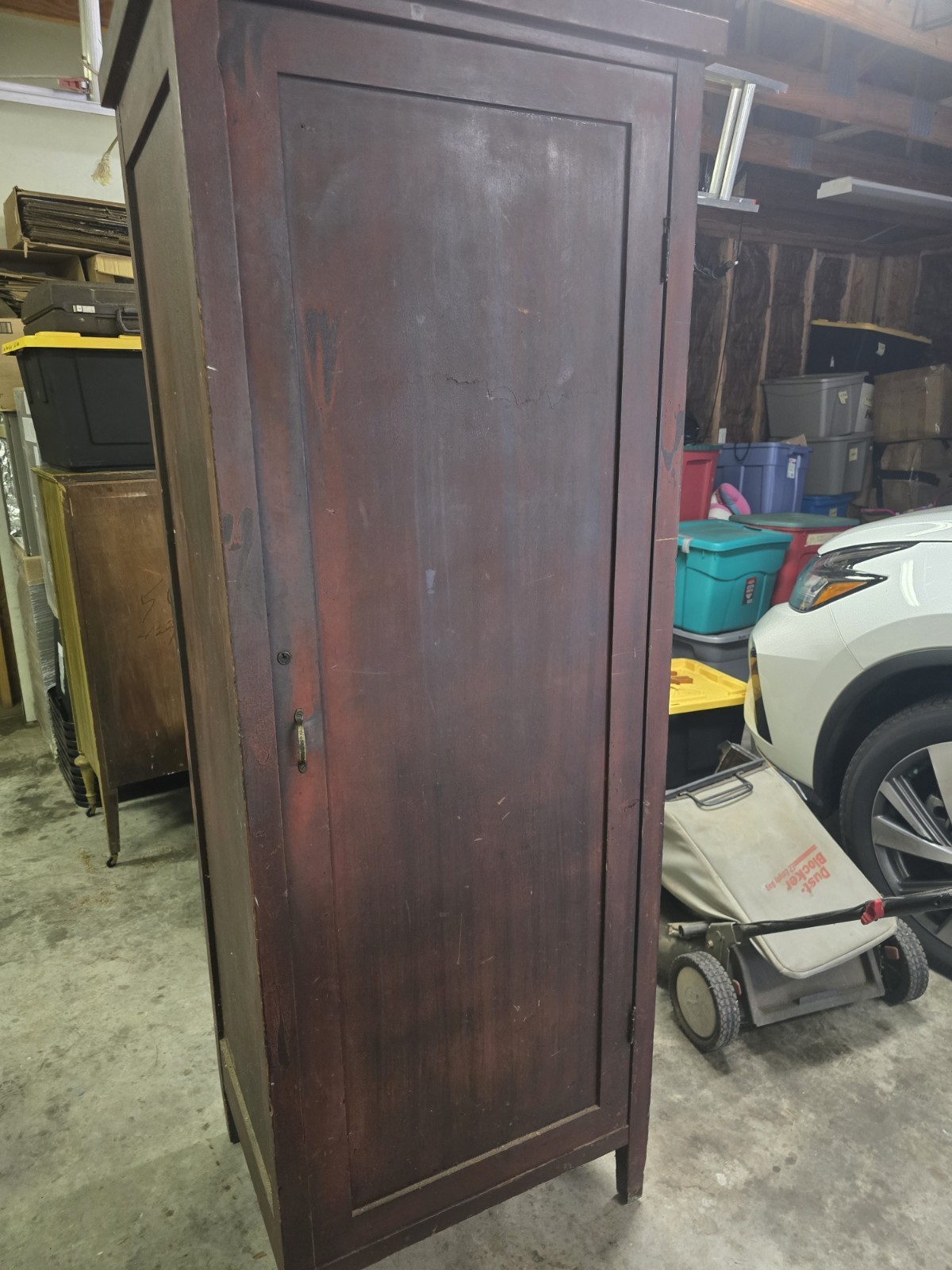 Antique Painted Cedar Armoire