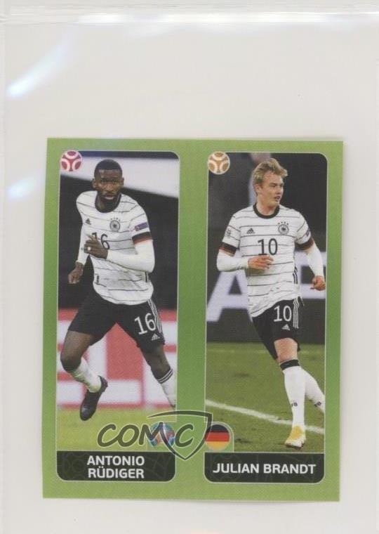 2020 Euro Album Stickers Orange Edition Antonio Rudiger Julian Brandt #599 0f72