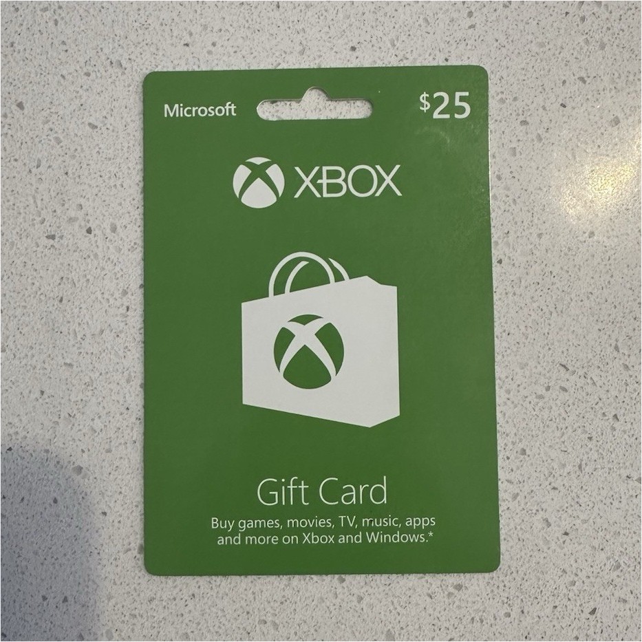 Physical $25 Xbox gift card