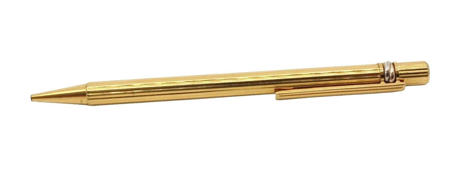 Cartier Trinity Ballpoint Pen Gold Color Twist Type