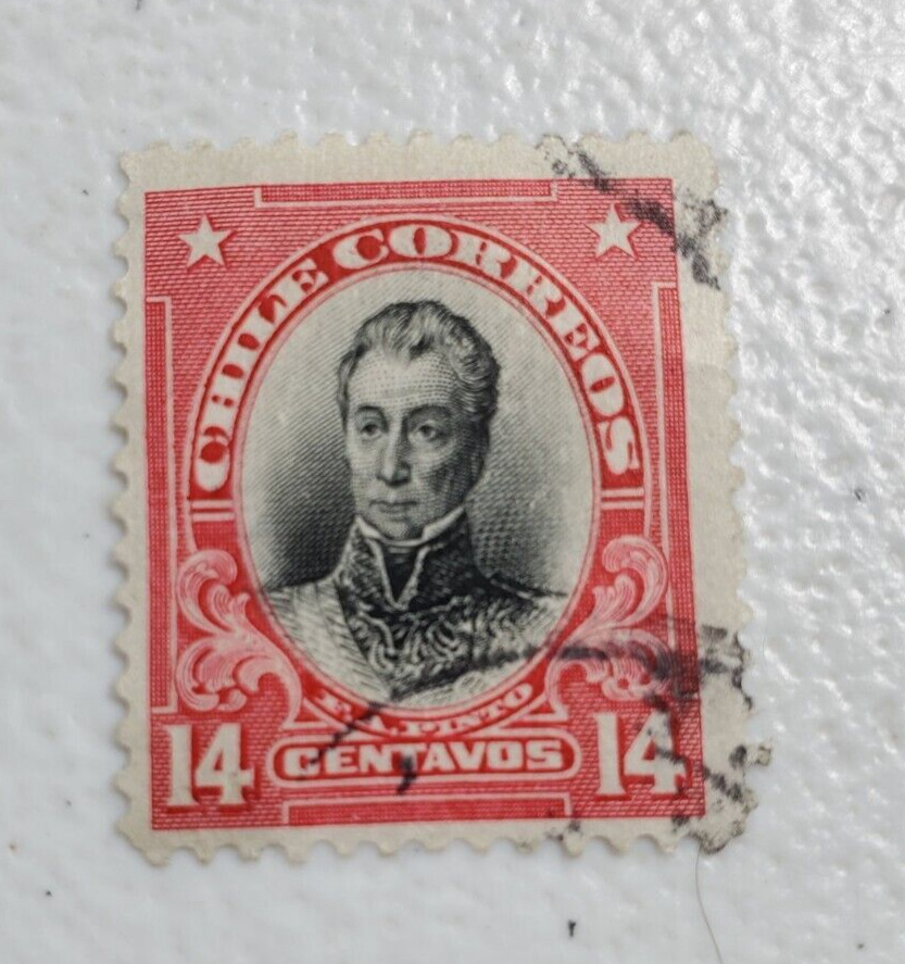 Carmine Pinto 1911 Chile Postage Stamp 07/467