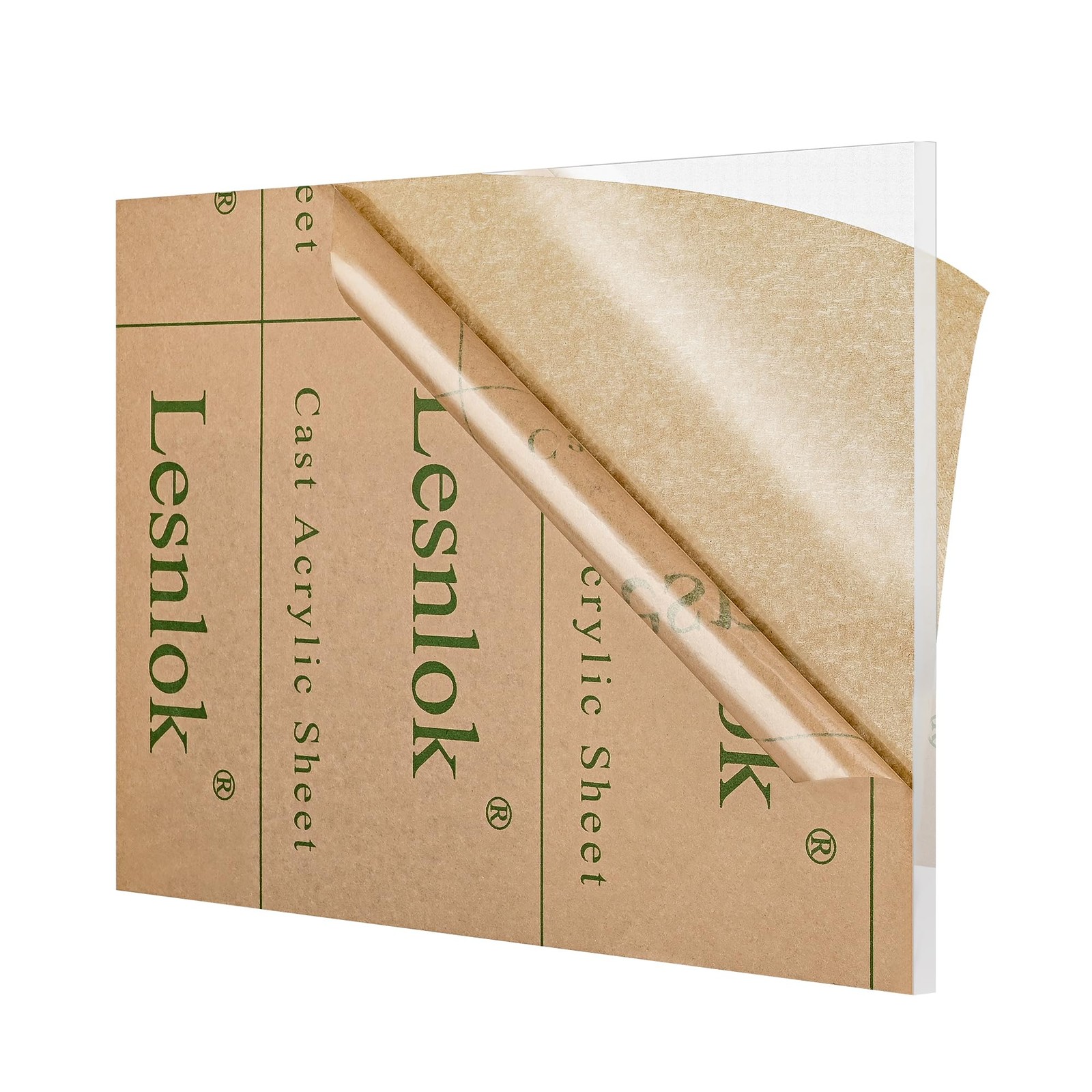 Lesnlok 1 Pieces 20 x 30 Acrylic Sheet 1/4 inch Thick 20" x 30", transparent 