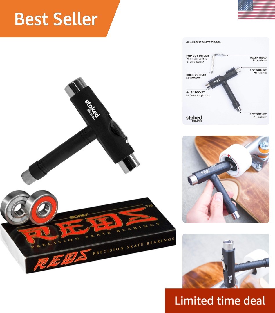 Reds Bearings 8-Pack for [Skateboards, Longboards, Scooters, Spinners] 8-Pack...