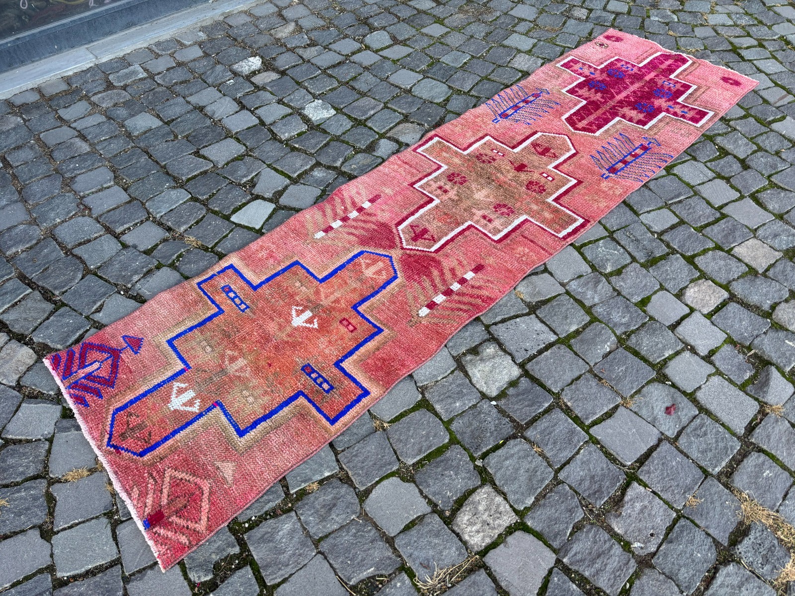 Carpet, Turkish rug, Vintage rug, Handmade rug, Runner, Wool | 2,0 x 7,7 ft