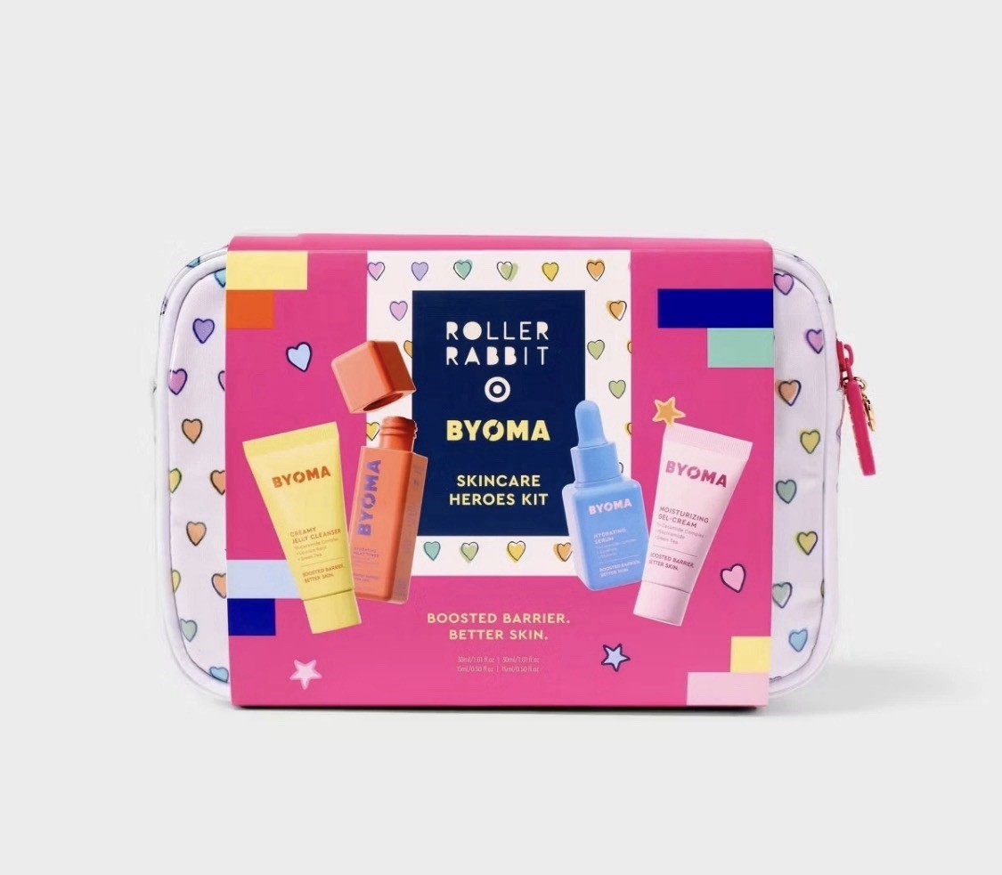 Roller Rabbit x Target BYOMA Disco Hearts Wave Skincare Set - 90ml/5pc