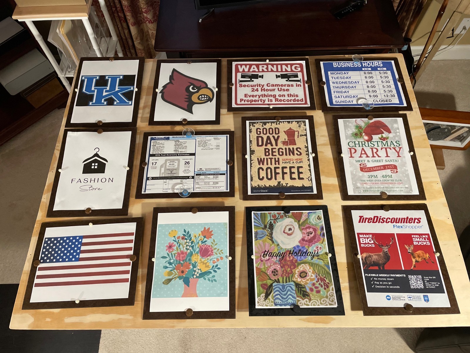 POSTER GLASS MOUNTING BOARD