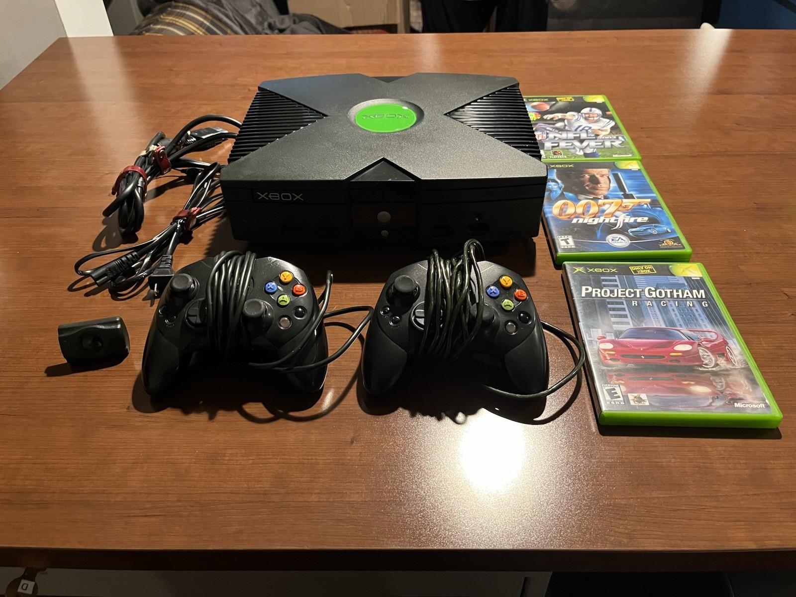 Microsoft Xbox Console LOT/ BUNDLE with Controllers, Games, Power/AV Cables,