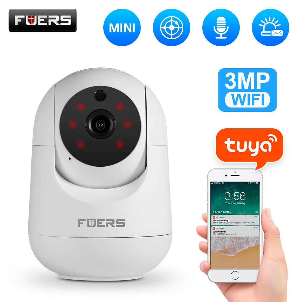 8MP 4K Indoor Wifi IP Camera Tuya Smart Home Wireless Surveillance Cam Night Vis
