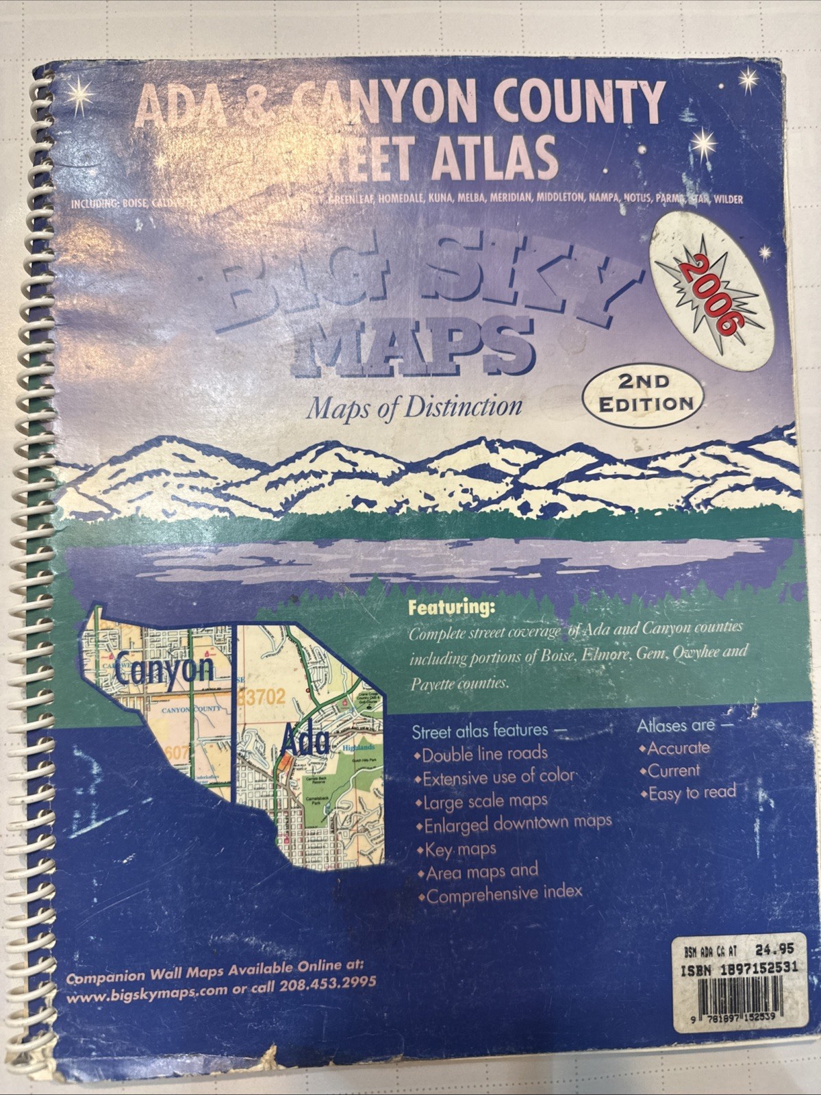 2006 Ada & Canyon County Idaho Street Atlas Book Big Sky Maps 2nd Edition