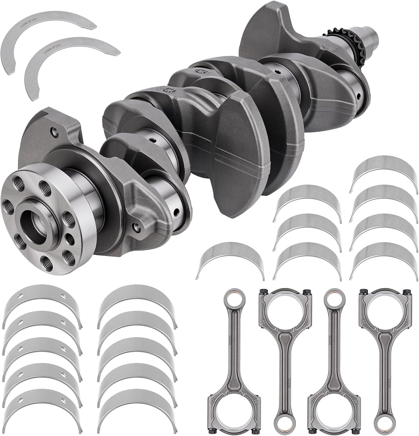 GDUKOP 623V6-2EH00 G4NA 2.0L Engine Crankshaft with Connecting Rods & Bearings