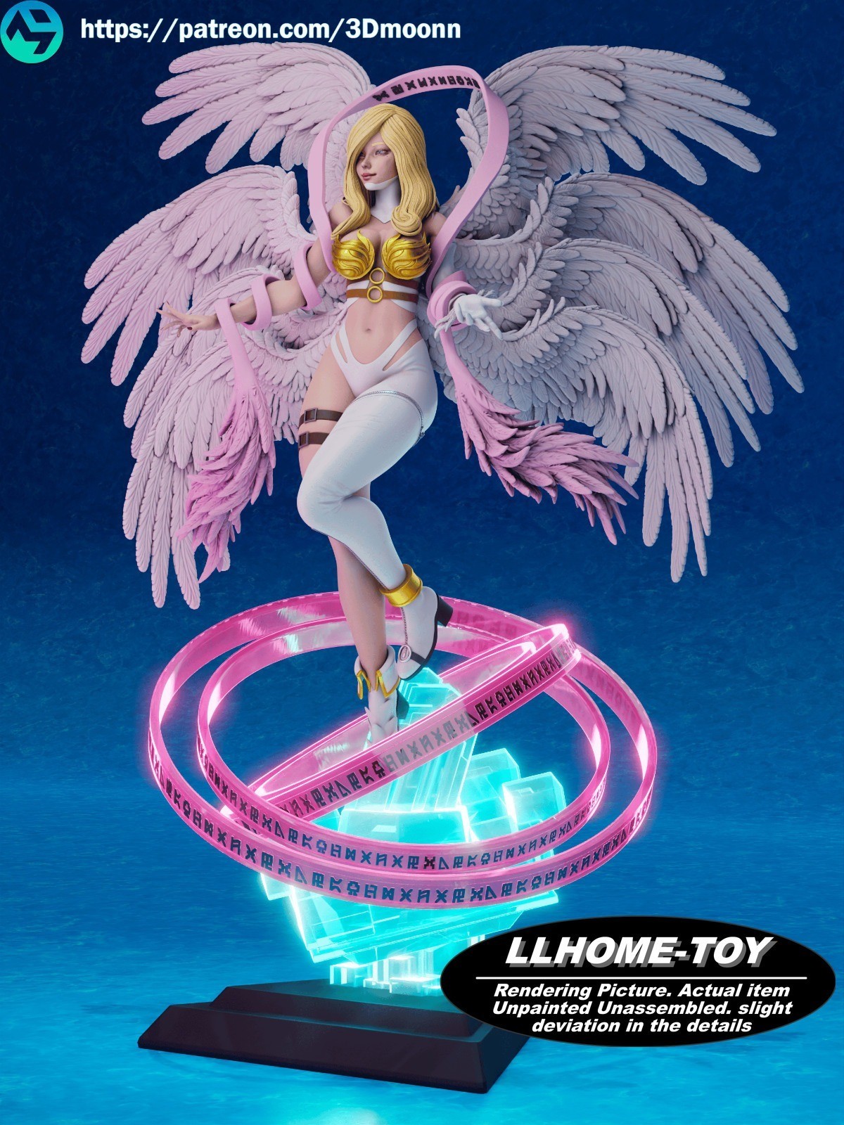 1:6 Scale Aangel beauty 3D Print Model Unpainted Garage Kit Statue Figure